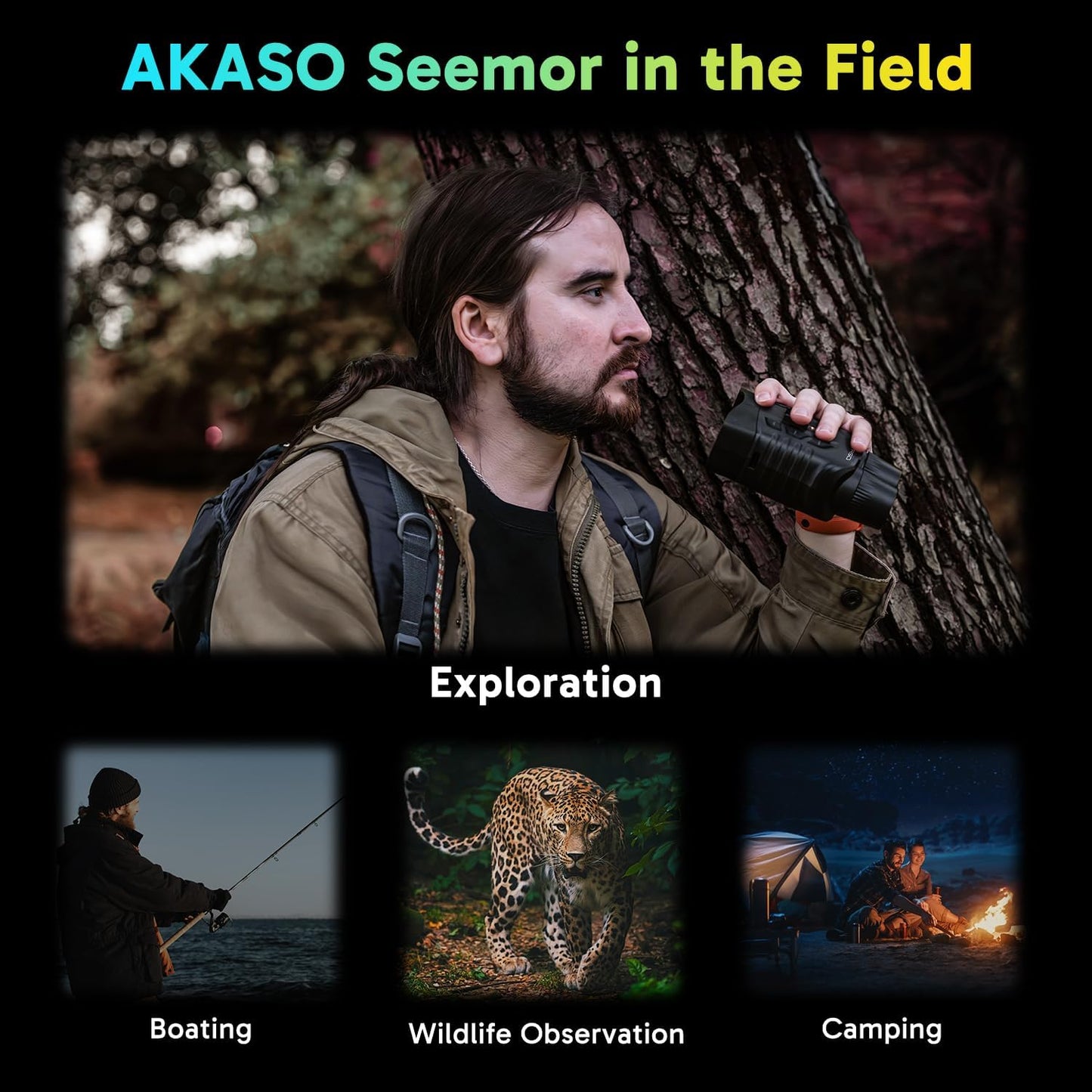 Seemor-200 Night Vision Goggles - 4K Full Color Night Vision Binoculars for Adults, App-Enabled Photo and Video Saving,Ai-Isp 3280FT Viewing Range,16X Digital Zoom for Camping Hiking & Security