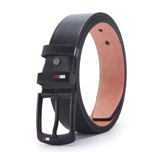 HEERAK Fashion Belt Mens Straps PU Alloy Square Buckle Business Leisure Casual Luxury Belts Black for Men Jeans Pants Waistband
