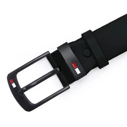 HEERAK Fashion Belt Mens Straps PU Alloy Square Buckle Business Leisure Casual Luxury Belts Black for Men Jeans Pants Waistband
